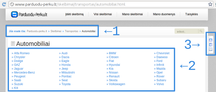 Skelbimų peržiūros įrankiai