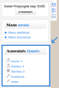 Asmeninės žinutės